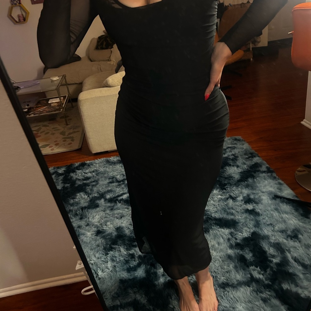 House of cb Black Long Sleeve Dress - Picture 5 of 5